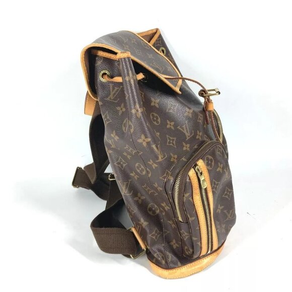 LOUIS VUITTON M40107 Monogram Sac Ado-Bosphore backpack bag Brown authentic - Picture 13 of 16